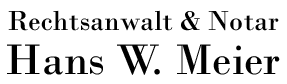 Rechtsanwalt Hans W. Meier Logo